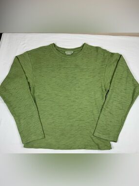 Universal Thread Green Slub Long Sleeve Crewneck(168)